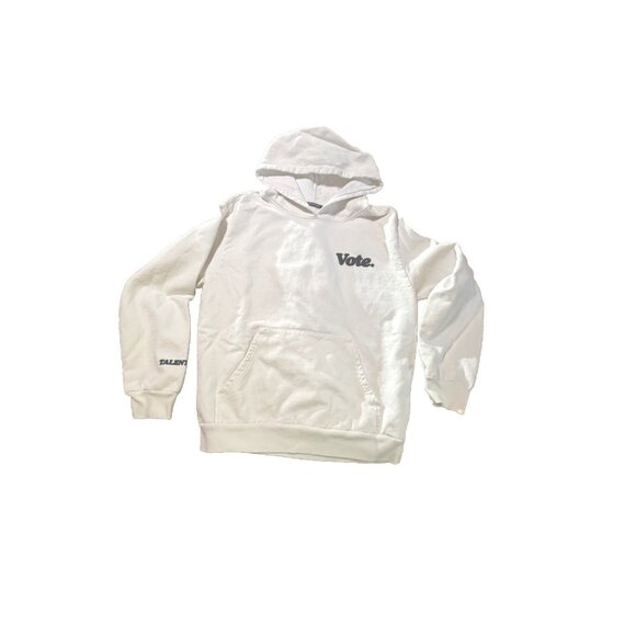 Talentless VOTE Hoodie Sweatshirt White Blue Logo Size L NEW! - Picture 2 of 7